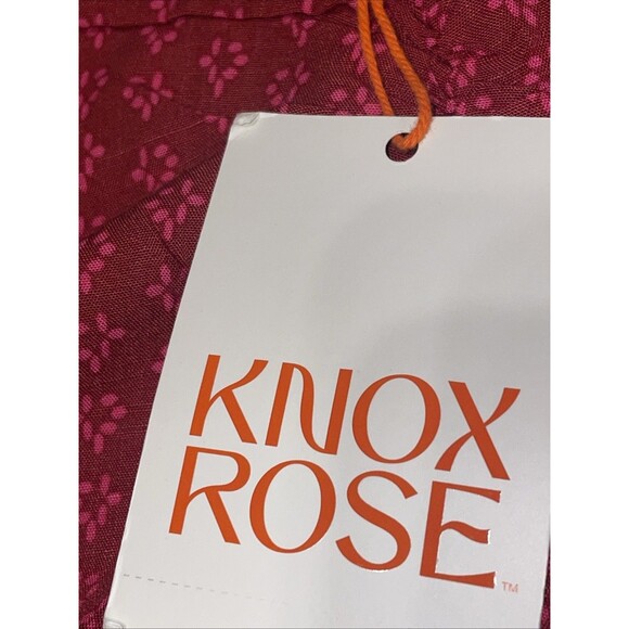 Knox Rose Jumpsuit Womens Large Wide Leg Crop Boho Hippie Festval Cottagecore - Picture 6 of 13